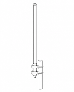 Julkisivuantenni, 59 cm, sisältää kiinnikkeen ja adapterin N(m)/SMA(f)