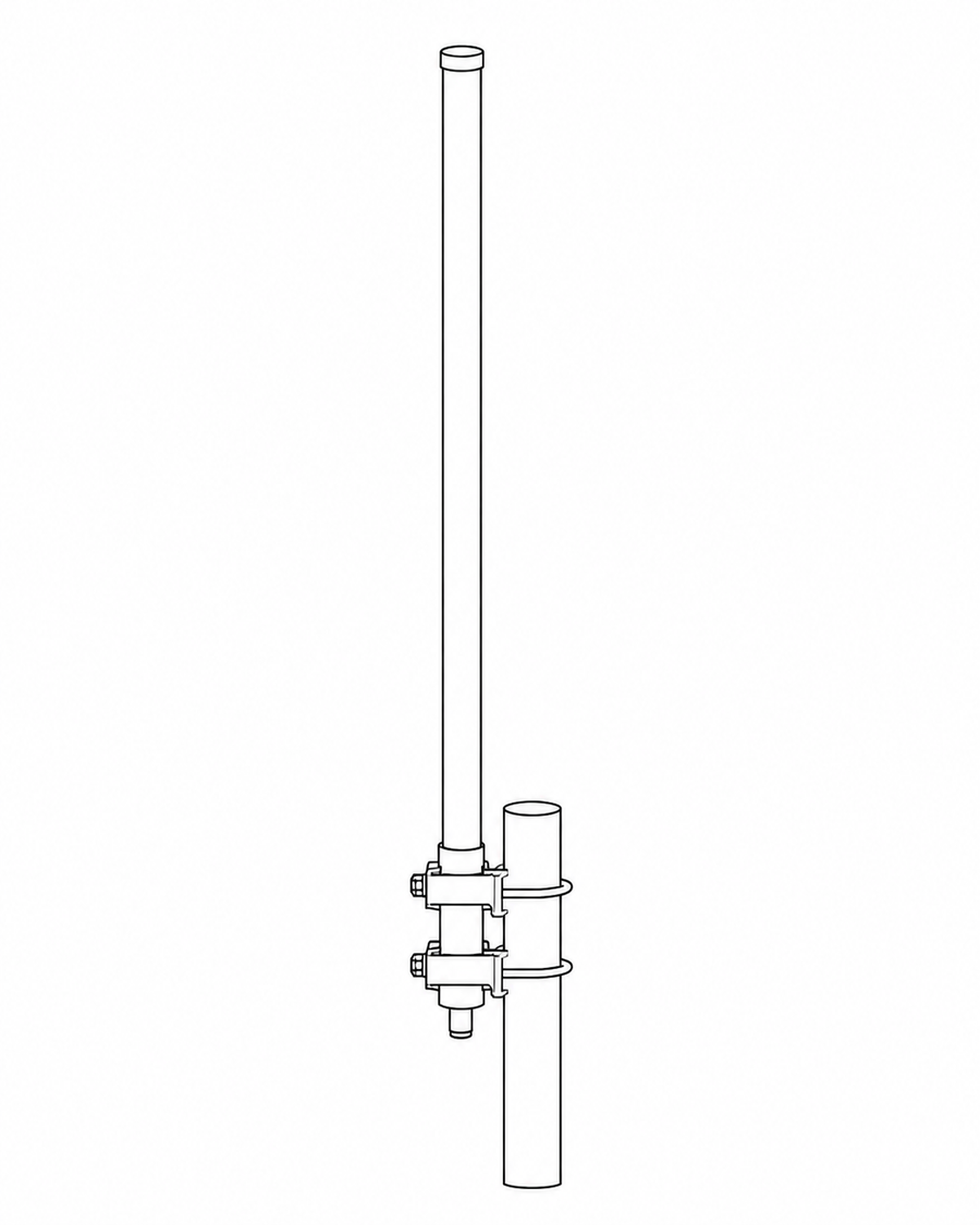 Fasadantenn, 868 MHz, rundstrål., 59 cm, exkl. fäste, adapter, kabel