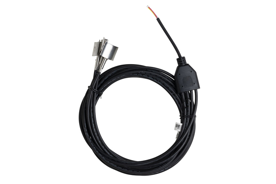 Externe Temperatur-Edelstahlsonde für Rohre. 2 Meter Kabel mit doppelflügeliger Temperatursonde (max. 125 Grad C)