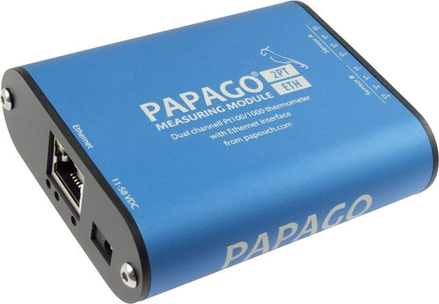PAPAGO Konverter - 2x Thermometer für PT100/1000 für Ethernet
