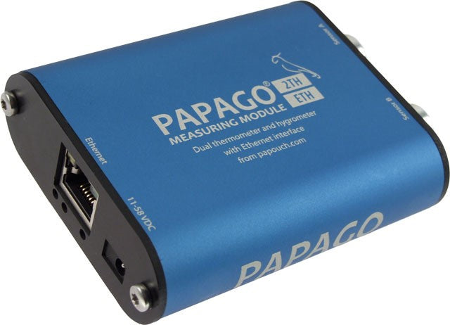 PAPAGO Konverter - 2x Thermometer und Hygrometer für Ethernet Export