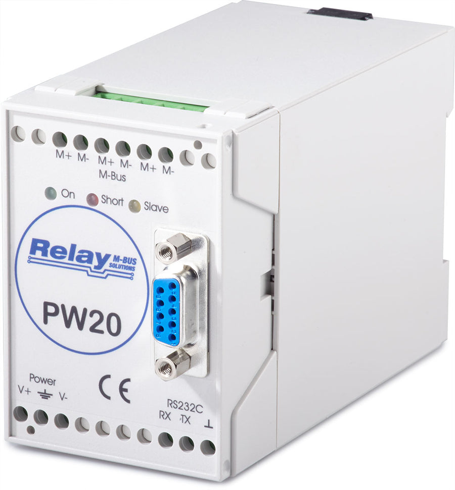 M-Bus level converter for 20 devices with RS232C (PW20)