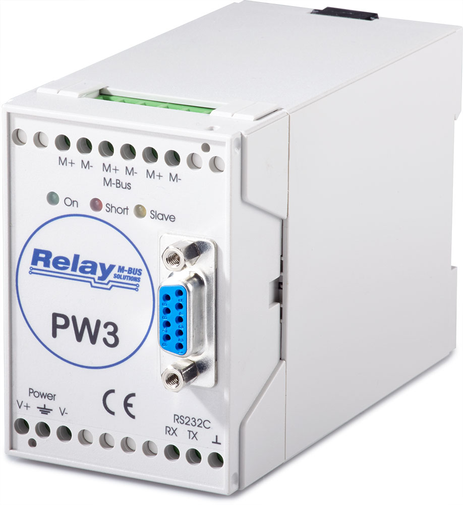 M-Bus level converter for 3 devices with RS232C (PW3)